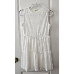 Myth Women's Sleeveless Sweet ‎ Solid Summer White Dress Size L